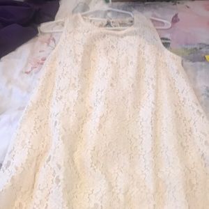 Ladies Large cream colored lace dress